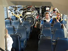  Illawarra line Tangara train well loaded with bicycles.