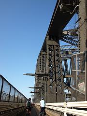  On the bridge. Can't see much over the railings.